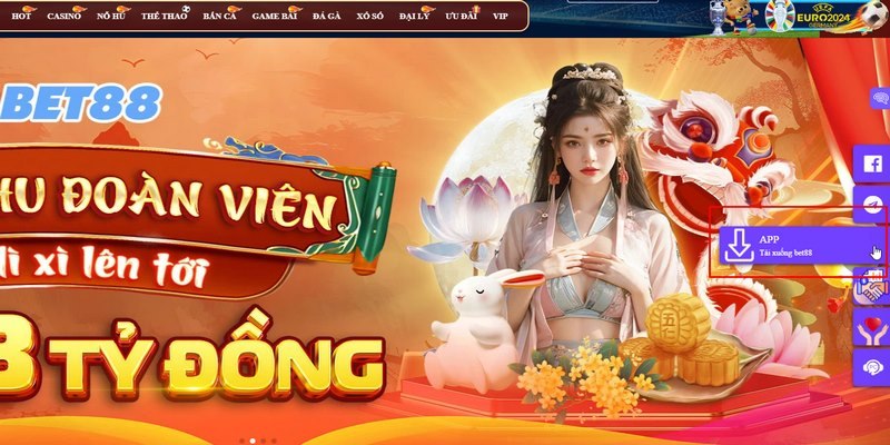 Truy cập trang chủ để lựa chọn phương thức tải app Bet88